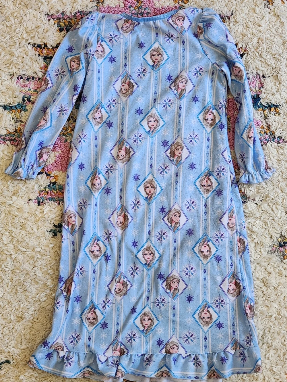 Disney Princess Frozen II Elsa Girl's 6 Flannel Nightgown - Picture 3 of 8